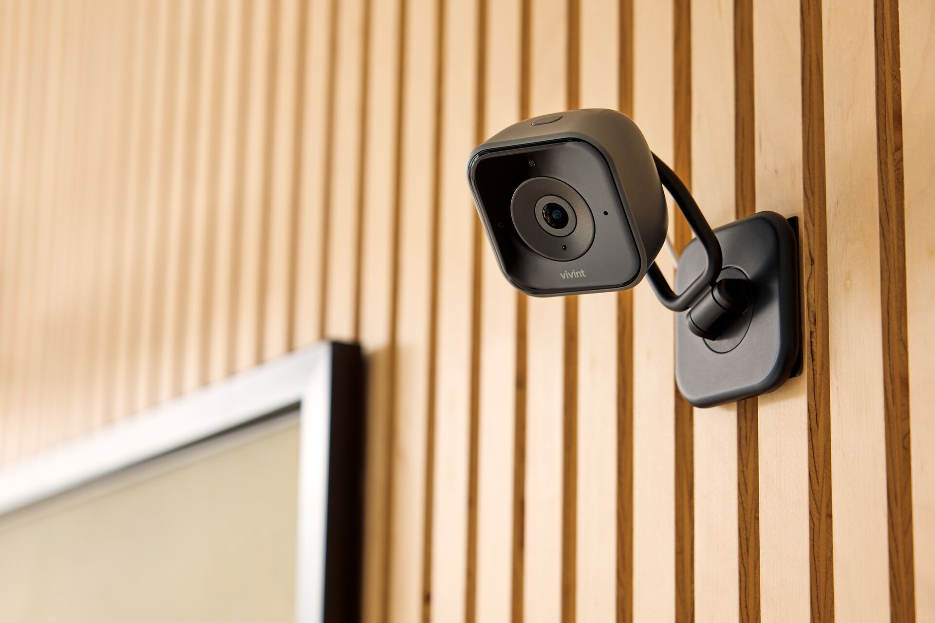 Modern residential home protected with smart security surveillance systems